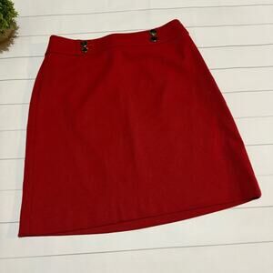 Loft Red Gold‎ Knee Length Pencil Skirt Women’s Size 00 Petite